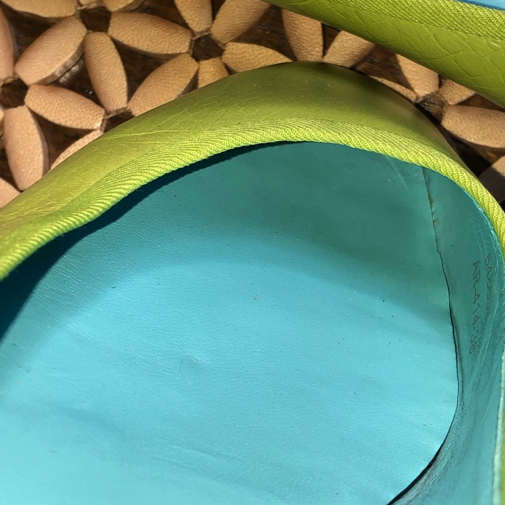 Boden Lime Green Leather Flats-EU 38 US 8 - Picture 6 of 8